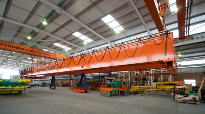 Wide-span Crane Under Manufacture At Condra’s Johannesburg Factory. Rovic’s Cranes Will Have Spans Of 28 Metres.