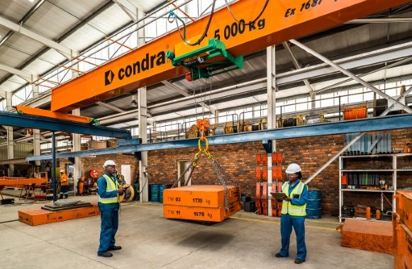Typical Single-girder Overhead Crane Under Test In Condra’s Johannesburg Factory